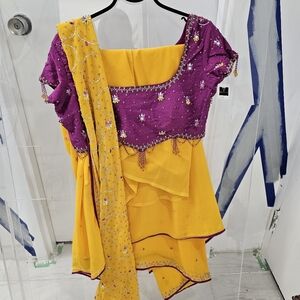 Yellow saree